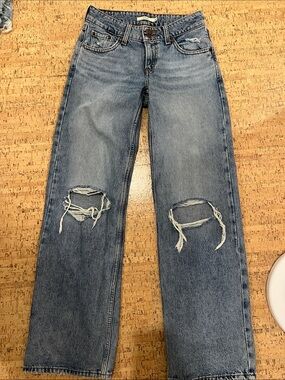 Levi’s Superlow double button jeans distressed